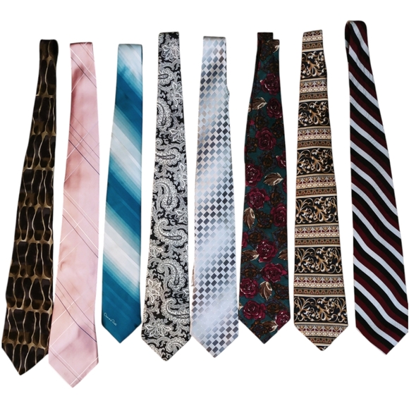 Designer Silk Ties Bundle of 8 - Picture 1 of 13